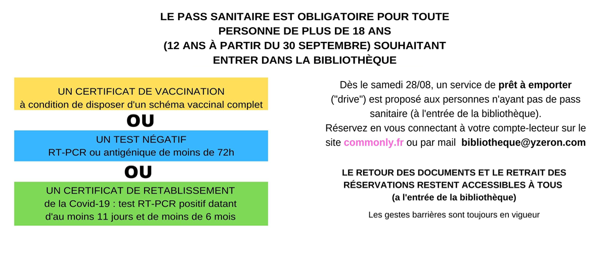 Permalien à: Pass sanitaire obligatoire Permalien à: Pass sanitaire obligatoire